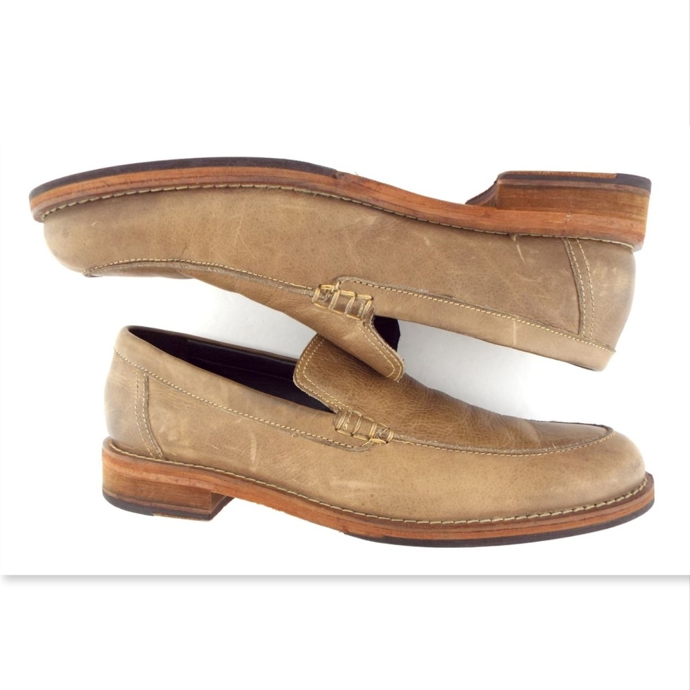 COLE HAANBeige Leather Slip On Loafers Shoes 11.5 - Picture 4 of 7